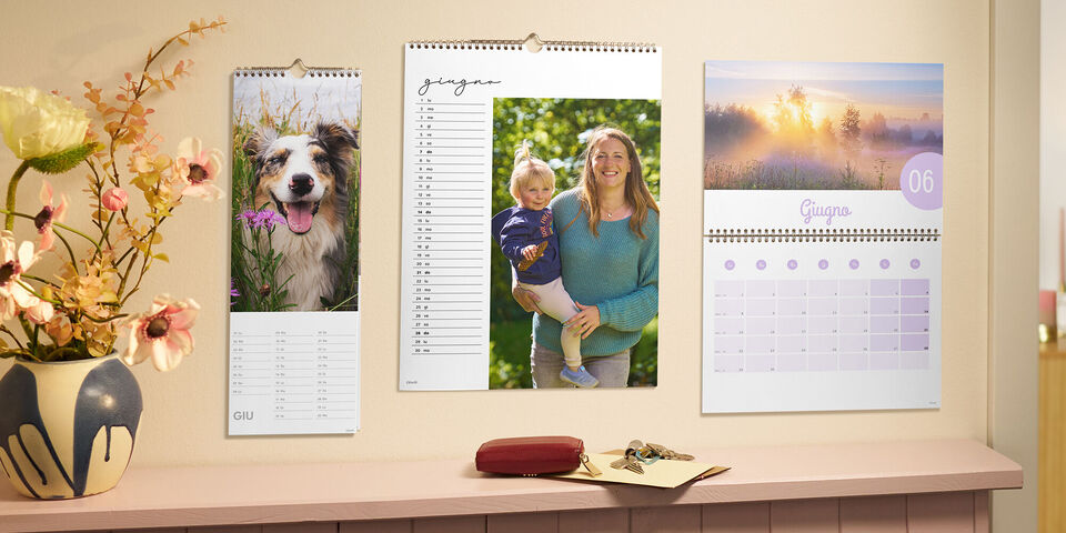 Diversi calendari per appuntamenti personalizzati con foto