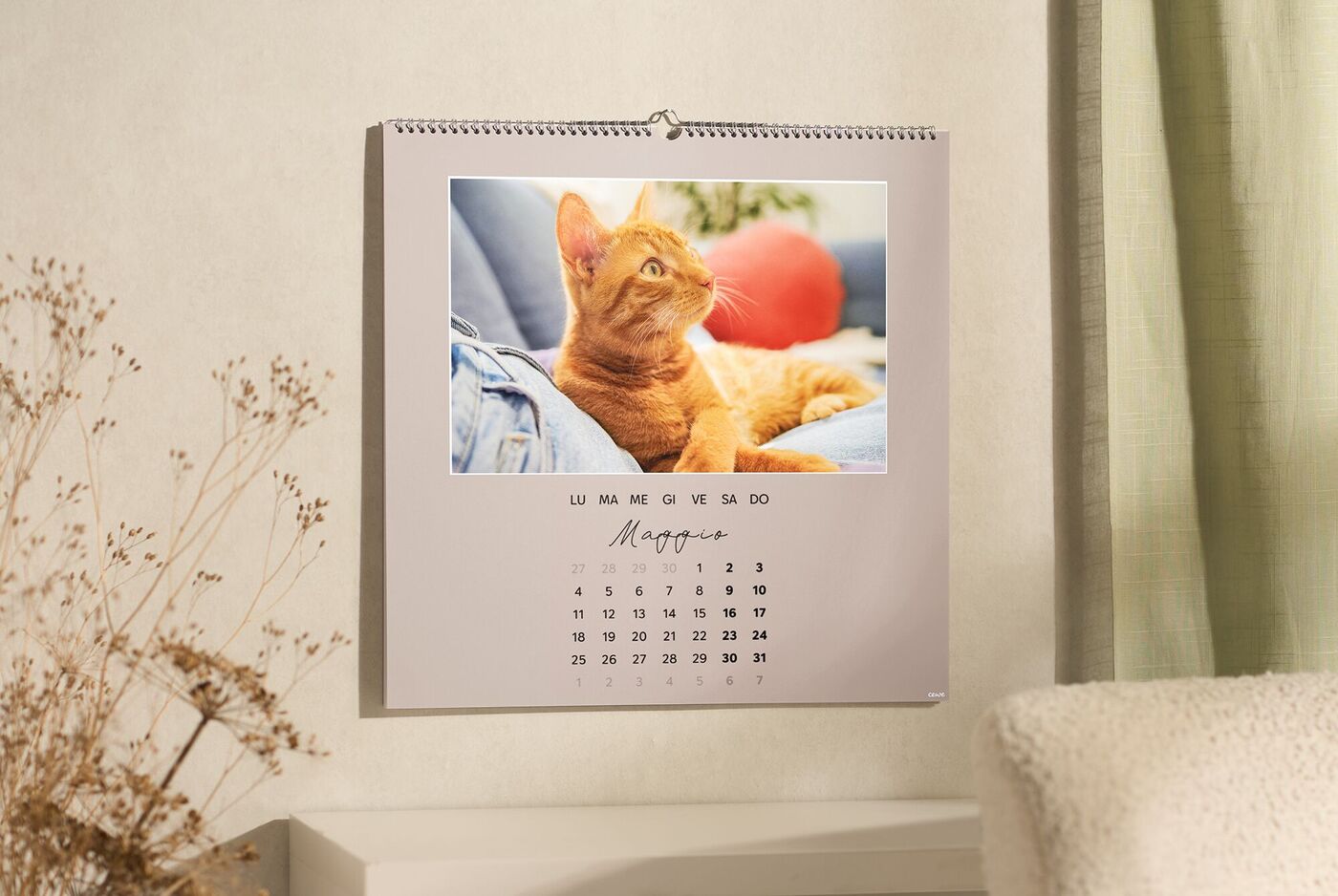 Calendario da parete quadrato