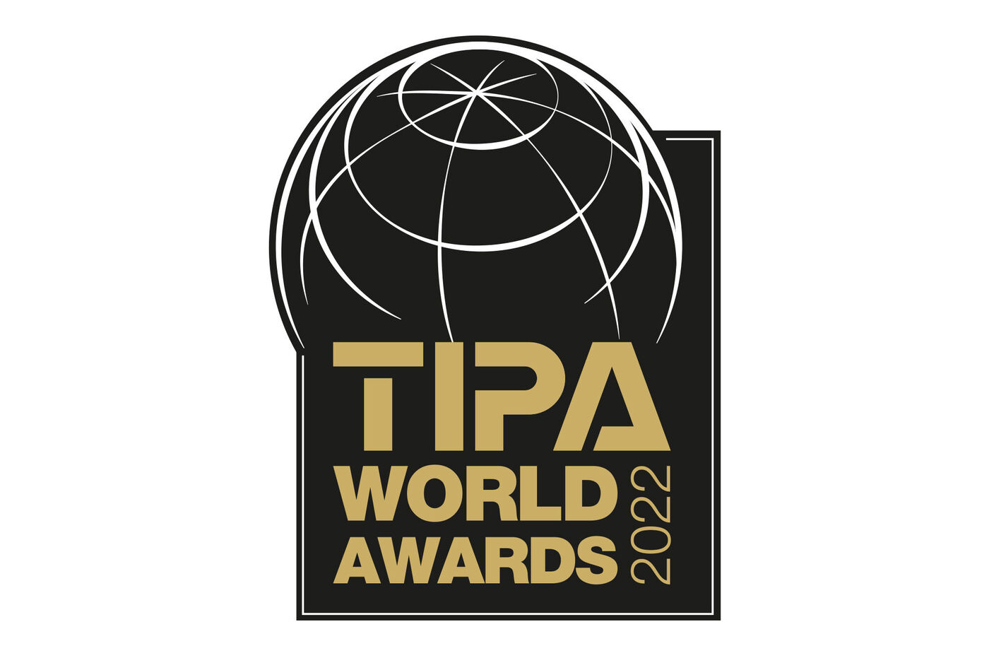 Logo dei TIPA World Awards 2022 con globo terrestre