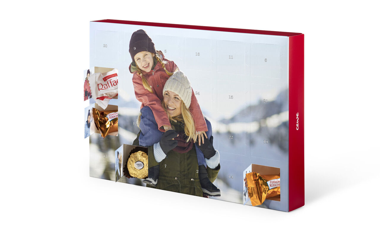 Calendario dell'Avvento con immagini personalizzate e regali
